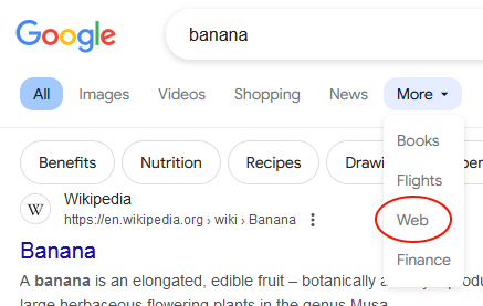 Google's new web search feature